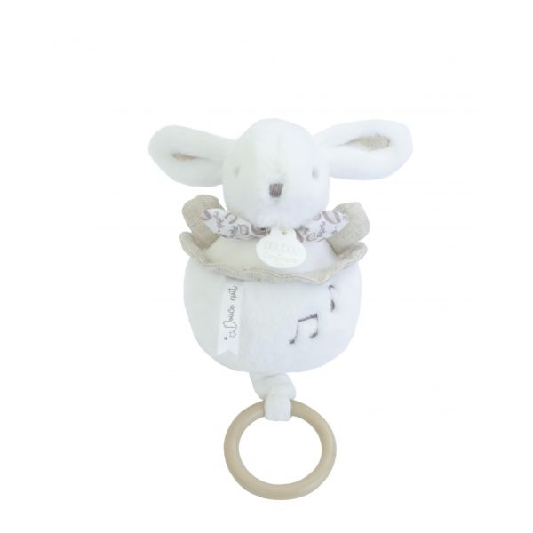 Boîte à musique Lapin Doudou Blanc