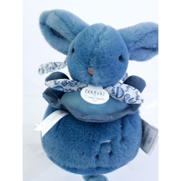 Boîte à musique Lapin Doudou Bleu