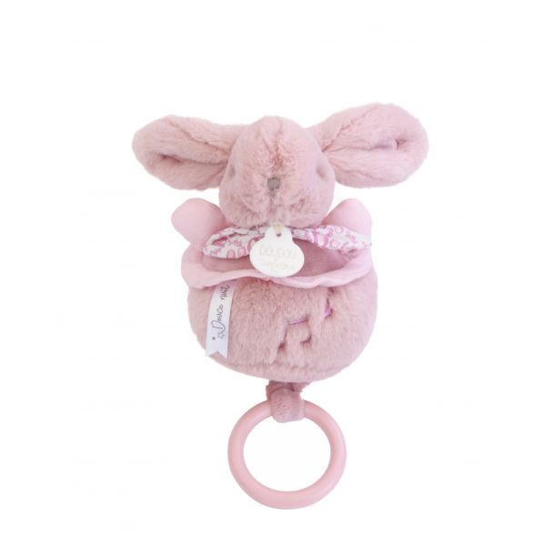 Boîte à musique Lapin Doudou Rose