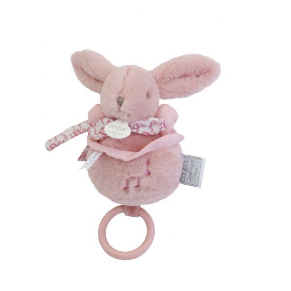 Boîte à musique Lapin Doudou Rose