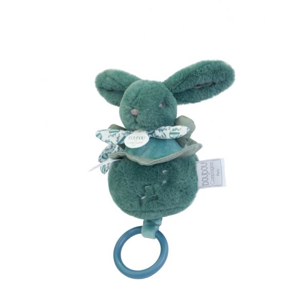 Boîte à musique Lapin Doudou Vert sauge