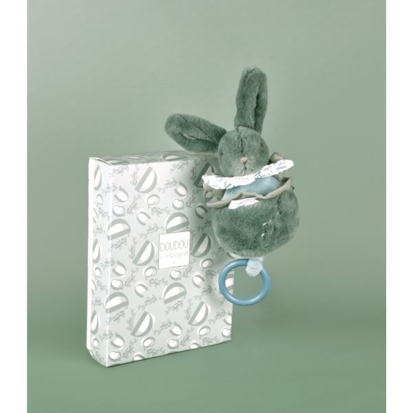 Boîte à musique Lapin Doudou Vert sauge