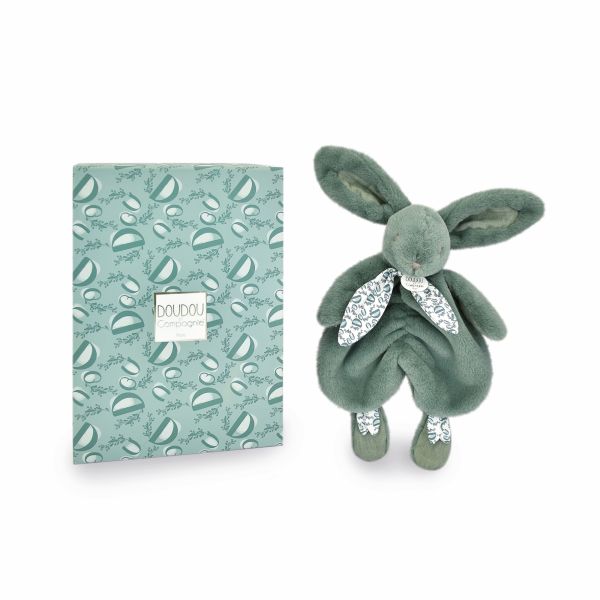 Doudou lapin vert sauge Lapin DOUDOU 29 cm