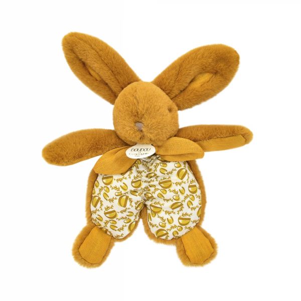 Doudou plat lapin ocre Lapin DOUDOU 18 cm