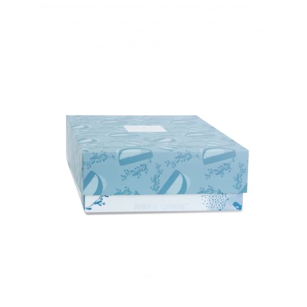 Doudou lapin mouchoir 10 cm Bleu