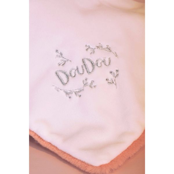 Doudou lapin mouchoir 10 cm Rose
