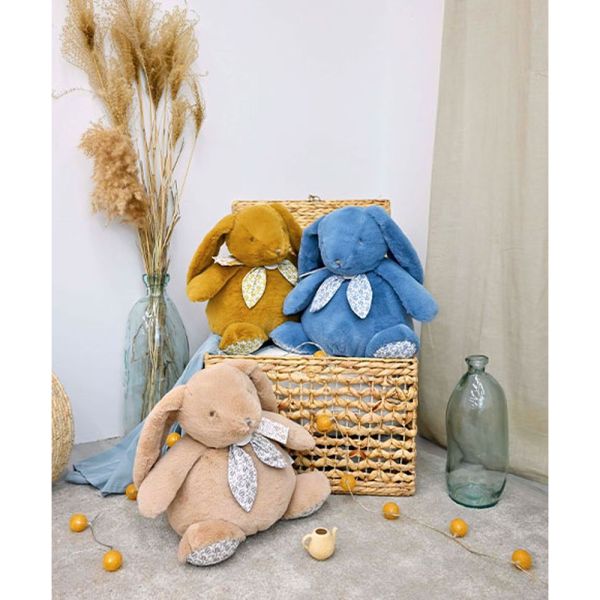 Peluche lapin doudou 42 cm Bleu
