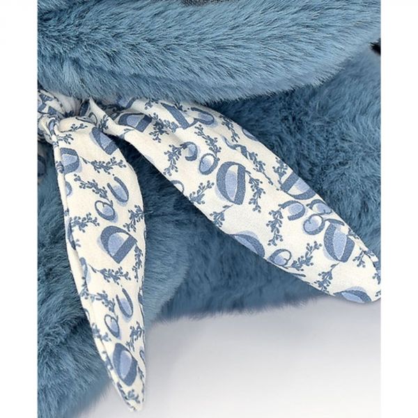 Peluche lapin DOUDOU bleu 25 cm