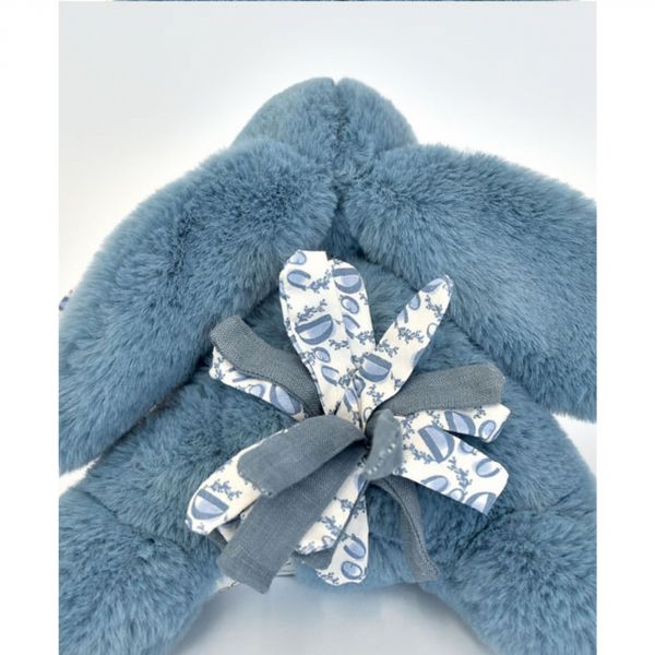 Peluche lapin DOUDOU bleu 25 cm