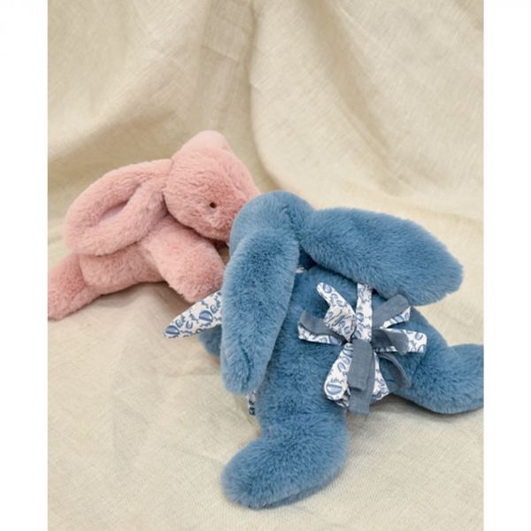 Peluche lapin DOUDOU bleu 25 cm