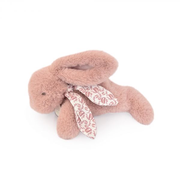 Peluche lapin DOUDOU Rose poudré 25 cm