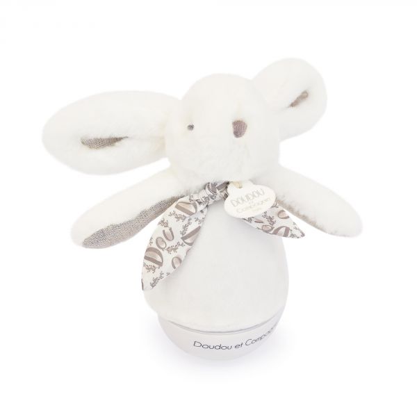 Veilleuse musicale culbuto lapin DOUDOU Blanc