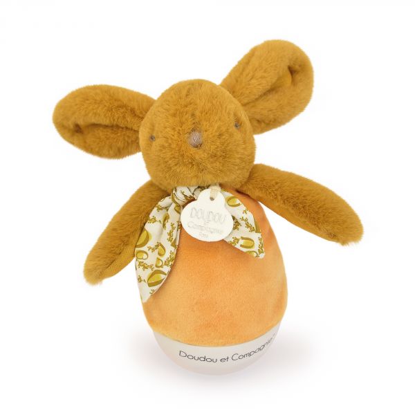 Veilleuse musicale culbuto lapin DOUDOU Ocre