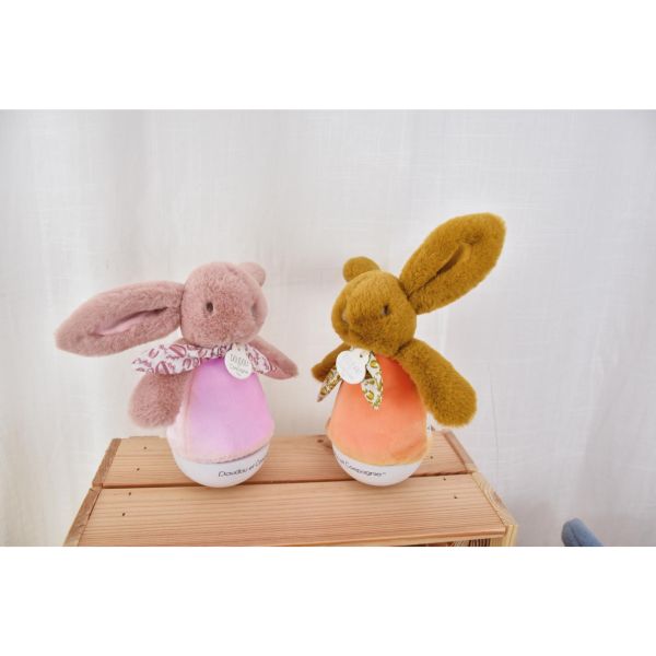 Veilleuse musicale culbuto lapin DOUDOU Ocre