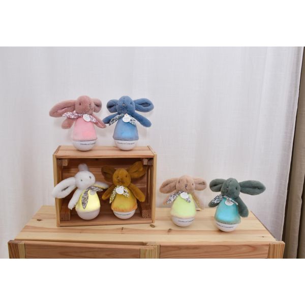 Veilleuse musicale culbuto lapin DOUDOU Ocre