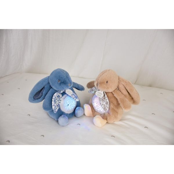Veilleuse musicale projection d'étoiles Lapin DOUDOU Beige sable