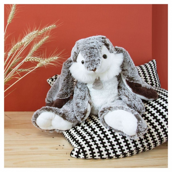 Peluche lapin Marius gris 40 cm