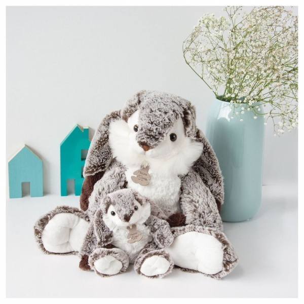 Peluche lapin Marius gris 40 cm