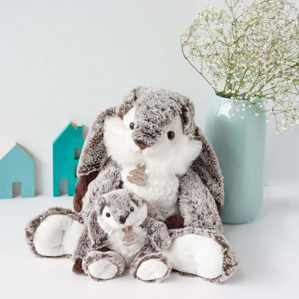 Peluche Lapin Marius gris 50 cm
