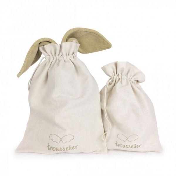 Peluche musicale Lapin Nid d'ange 25 cm Ivoire