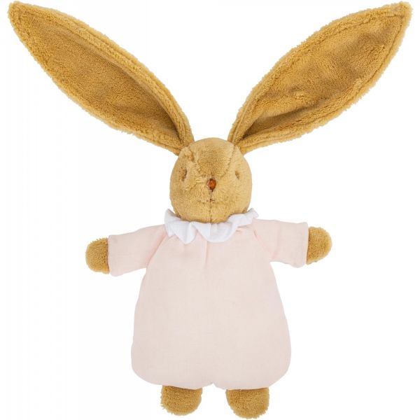 Hochet bébé Lapin Nid d'Ange 20cm Rose Poudré