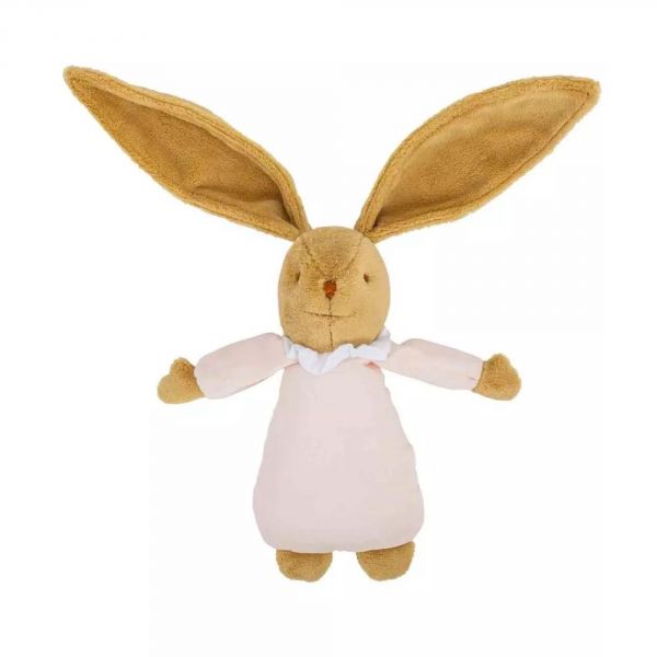 Peluche musicale Lapin Nid d'Ange 25cm Rose poudré