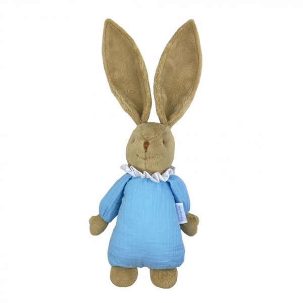 Peluche musicale Lapin Nid d'Ange 25cm Bleu Ciel