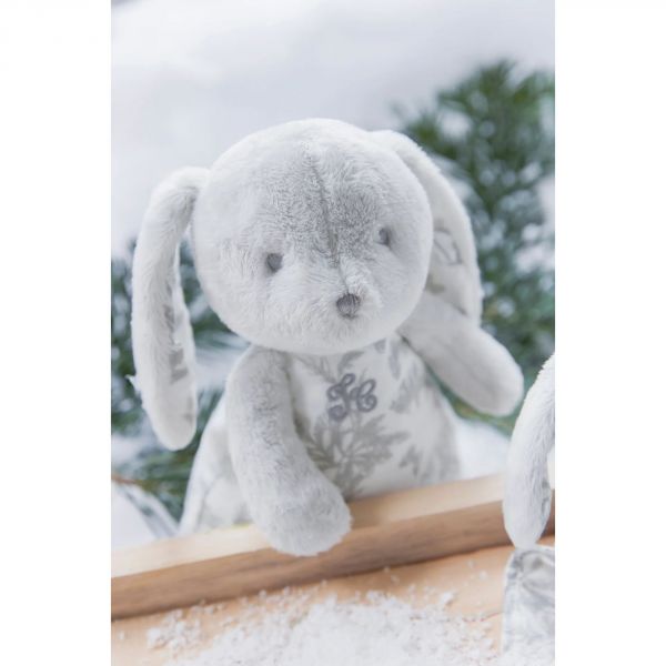 Peluche veilleuse musicale Augustin le lapin gris clair