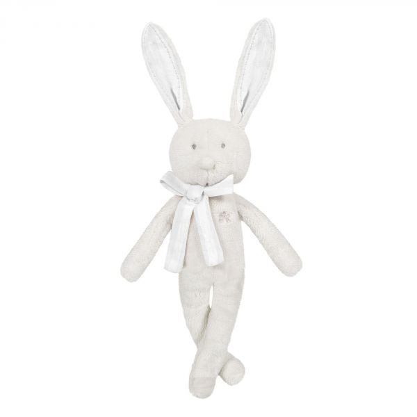 Peluche Augustin le lapin tout doux gris clair