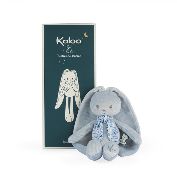 Doudou lapinoo 25 cm bleu