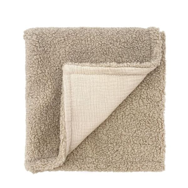 Grand plaid Latte Doodle - Marron