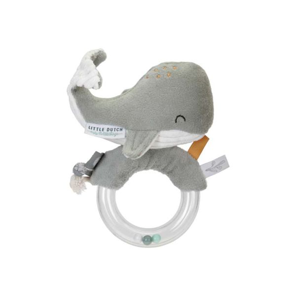 Hochet anneau bébé baleine Ocean Mint