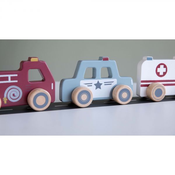 Set de 3 véhicules en bois