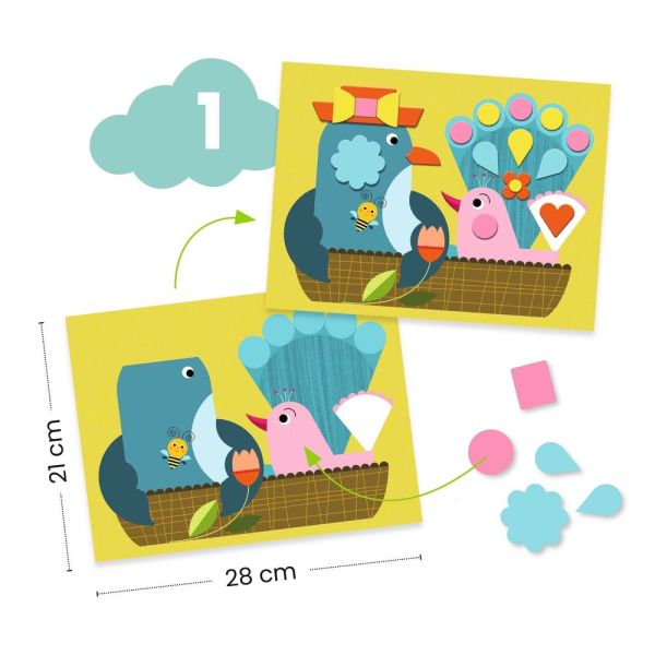 Coffret de 6 activités créatives pour enfant Le chat et ses amis