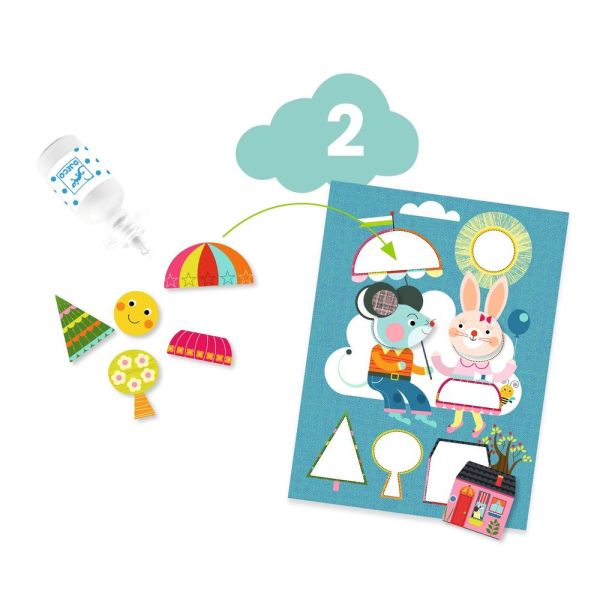 Coffret de 6 activités créatives pour enfant Le chat et ses amis
