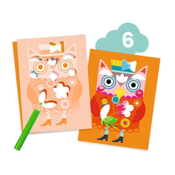 Coffret de 6 activités créatives pour enfant Le chat et ses amis