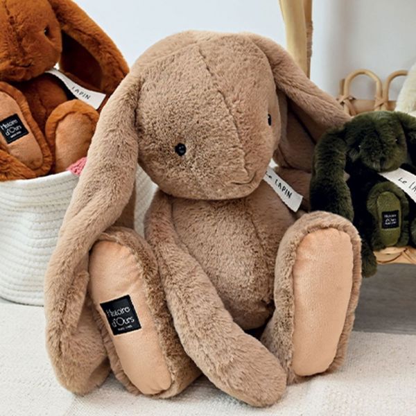 Peluche lapin noisette 50 cm