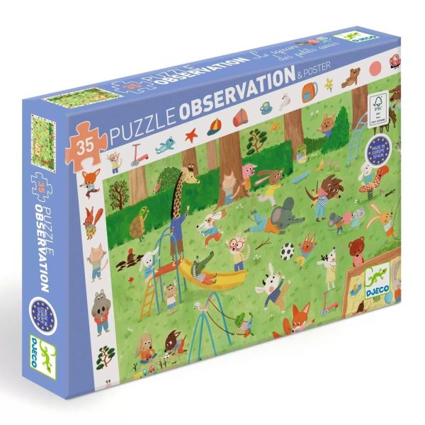 Puzzle d'observation Le square des petits amis 35 pièces