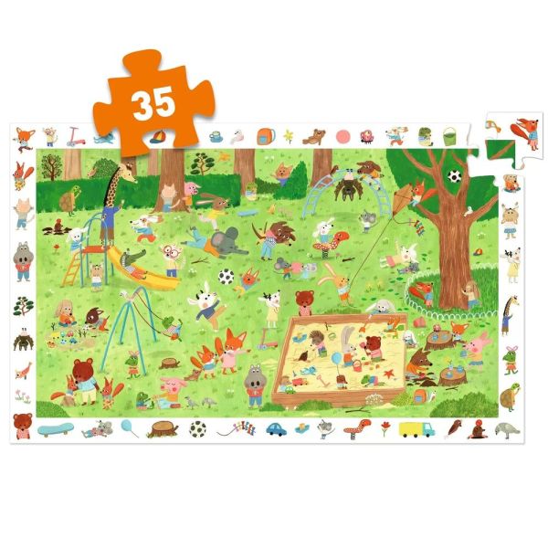 Puzzle d'observation Le square des petits amis 35 pièces