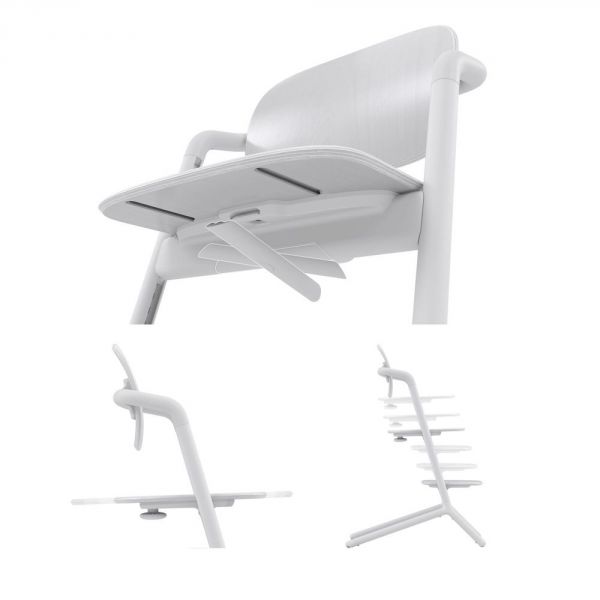 Chaise haute évolutive Lemo 3-en-1 All White