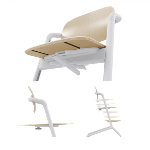 Chaise haute évolutive Lemo 3-en-1 Sand White