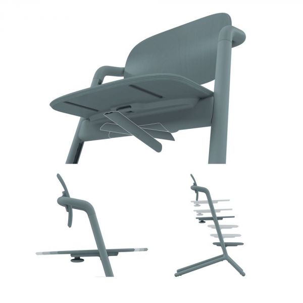 Chaise haute évolutive Lemo 3-en-1 Stone Blue