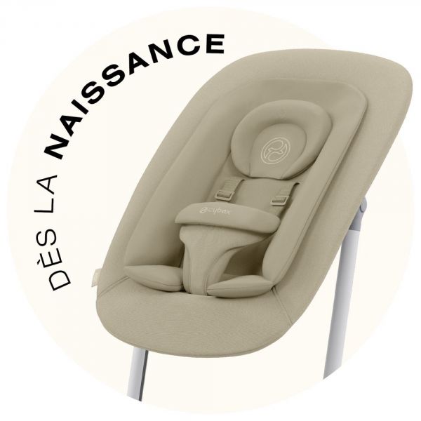 Pack Chaise Lemo 4 en 1 (chaise + transat + babyset + plateau repas) - All White