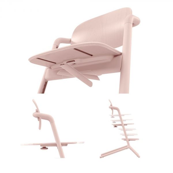 Pack Chaise Lemo 4 en 1 (chaise + transat + babyset + plateau repas) - Pearl Pink