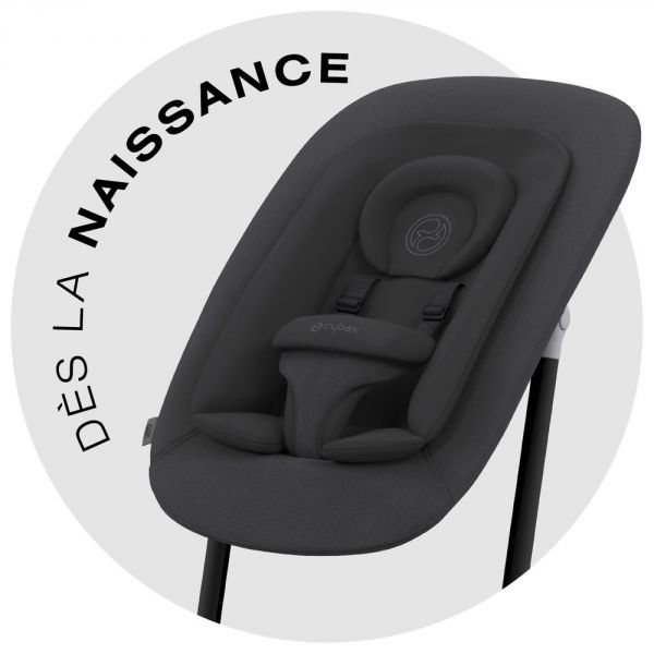 Pack Chaise Lemo 4 en 1 (chaise + transat + babyset + plateau repas) - Stunning Black