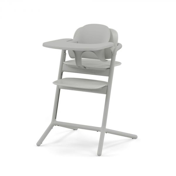 Pack Chaise Lemo 4 en 1 (chaise + transat + babyset + plateau repas) - Suede Grey