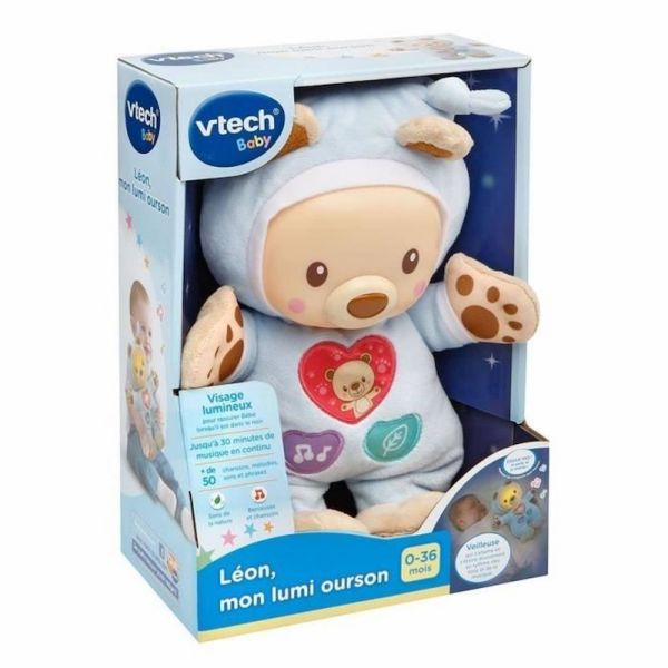Veilleuse peluche Léon mon lumi ourson