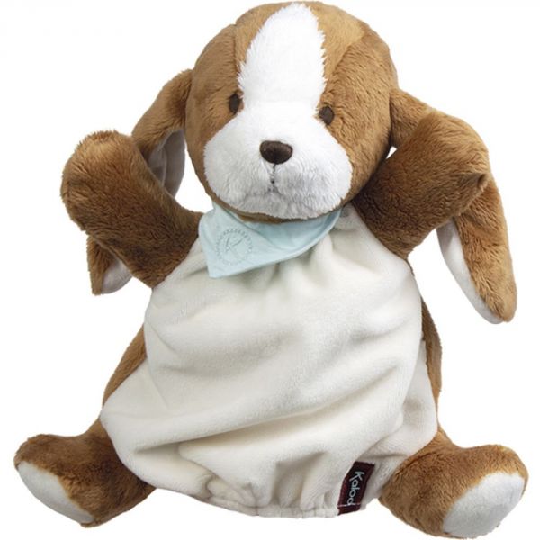 Doudou marionnette Chien Tiramisu