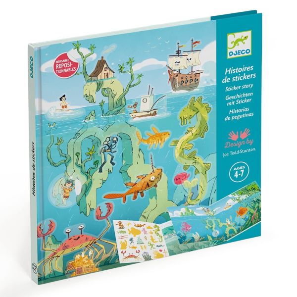 Stickers repositionnables avec décors Les aventures en mer