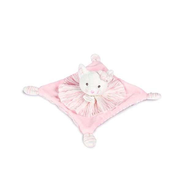 Doudou plat Les Chouchoux 20 cm Chat